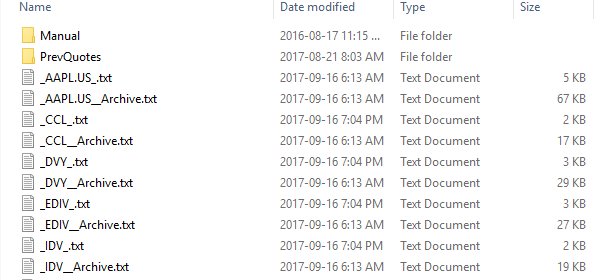 Quotes folder example