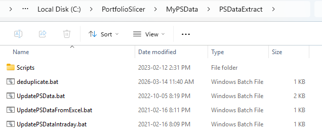 Example workbook location PSDataExtract